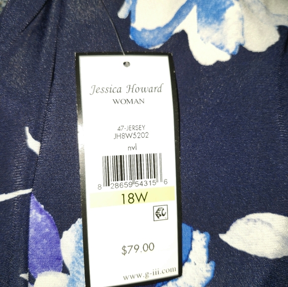 Jessica Howard Navy Floral Dress - Picture 4 of 4